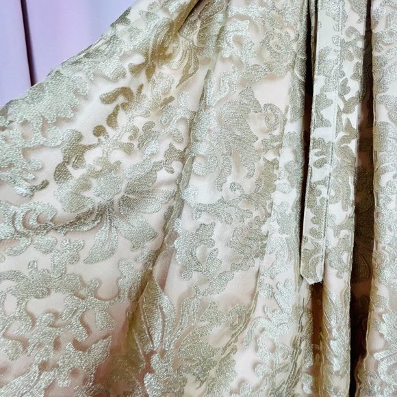 Gold Lace Fit & Flare Cocktail/Formal Dress Size 4 - Picture 6 of 10